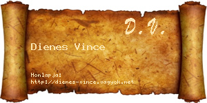 Dienes Vince névjegykártya